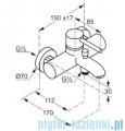 Kludi Bozz Bateria wannowo-natryskowa DN 15 chrom 386910576