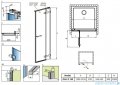 Radaway Arta Dwj II drzwi wnękowe 140cm prawe szkło przejrzyste 386444-03-01R/386016-03-01R