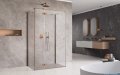 Radaway Essenza Brushed Copper Kdj+S kabina 90x110x90cm lewa szczotkowana miedź 1384050-01-01/1385023-93-01L/1384050-01-01