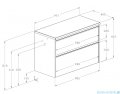Roca Gap Pro szafka 99x46x66 JASNY DĄB A857901464