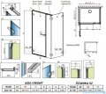 Radaway Arta Kds I kabina 90x100cm lewa szkło przejrzyste 386520-03-01L+1386100-03-01+386112-03-01