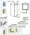 Radaway Euphoria KDJ+S Kabina przyścienna 90x80x90 prawa szkło przejrzyste 383512-01R/383221-01R/383050-01/383030-01