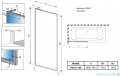 Radaway Modo F SL Black PNJ II parawan nawannowy 100cm lewy czarny mat/przejrzyste 10406100-54-01L