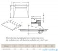 Radaway prostokątny brodzik podpłytkowy z odpływem liniowym na dłuższym boku Basic 99x89cm 5DLA1009B,5R075B,5SL1