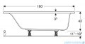 Geberit Selnova Square wanna prostokątna 160x70cm 554.382.01.1