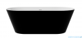 Besco Deeva Matt B&W 170x80 cm wanna wolnostojąca Czarno Biała +  syfon chrom #WWA-170DMBC