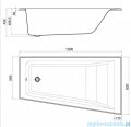Roca Easy wanna asymetryczna 150x80 cm prawa A248406000