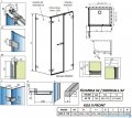 Radaway Arta Kds II kabina 110x70cm prawa szkło przejrzyste 386521-03-01L+1386104-03-01+386109-03-01