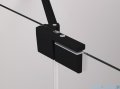 SanSwiss Cadura Black Line drzwi wahadłowe 120cm jednoczęściowe lewe z polem stałym czarny mat CA13G1200607