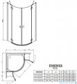 Radaway Essenza PDD kabina 100x100 szkło przejrzyste 32522-01-01N