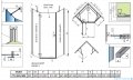 Radaway Essenza Ptj kabina pięciokątna 90x100cm lewa szkło przejrzyste 1385010-01-01L/1385056-01-01