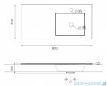 Bathco umywalka blatowa Castro 80x45 cm 0541