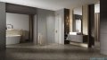 New Trendy Nesta Gold Brushed kabina 100x110x200 cm prawa wspornik równoległy złoto szczotkowane/szkło przejrzyste K-4446