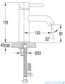 Omnires Y bateria umywalkowa sztorcowa chrom Y1210STCR