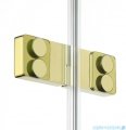 New Trendy Eventa Gold Shine kabina prysznicowa przyścienna 90x100x200 przejrzyste Prawa Złoty połysk EXK-4803