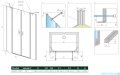 Radaway Nes DWD II drzwi wnękowe 160cm W1 szkło przejrzyste 10037103-01-01/10041057-01-01