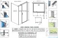 Radaway Nes Gold Kds I kabina 120x75cm prawa złoty połysk 10023120-09-01R/10043075-09-01