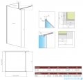 Radaway Modo New IV kabina Walk-in 130x85 szkło przejrzyste 389634-01-01/389085-01-01
