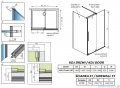 Radaway Furo Gold  Kdj kabina 140x75cm prawa szkło przejrzyste 10104722-09-01R/10110680-01-01/10113075-01-01