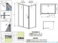 Radaway Premium Plus DWJ+S kabina prysznicowa 130x100cm szkło przejrzyste 33333-01-01N/33423-01-01N