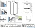 Radaway Essenza New Black Kdj kabina 80x90cm prawa szkło przejrzyste 385043-54-01R/384050-54-01