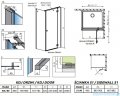 Radaway Essenza New Black Kdj kabina 80x90cm prawa szkło przejrzyste 385043-54-01R/384050-54-01