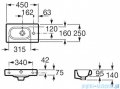 Roca Meridian-N Umywalka 45x25cm z otworem na baterię po prawej stronie A327248000