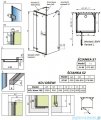 Radaway Euphoria KDJ+S Kabina przyścienna 90x100x90 lewa szkło przejrzyste 383612-01L/383220-01L/383050-01/383030-01