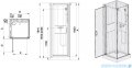 Sanplast Basic Complete KCDJw/BASIC-SHP+Bza kabina czterościenna kompletna do wnęki 80x80x202 cm przejrzysta 602-460-1220-01-4H0