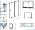 Radaway Espera DWJ Drzwi wnękowe przesuwne 140 prawe szkło przejrzyste 380695-01R/380214-01R