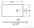 Roca Terran 180x80cm brodzik prostokątny konglomeratowy beżowy AP10170832001650