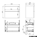 Elita Look szafka podumywalkowa 80x63x45cm biały mat 167596