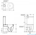 Kerasan Flo miska do kompaktu WC 3117