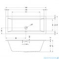 Riho Rethink Cubic 160x70cm wanna prostokątna + syfon B104001005