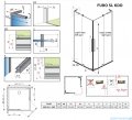 Radaway Furo SL Brushed GunMetal KDD kabina 90x100cm szczotkowany grafit 10305090-92-01L/10305100-92-01R