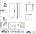 Radaway Idea Black Kdd kabina 110x75cm czarny mat/szkło przejrzyste 387063-54-01L/387066-54-01R