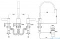 Kohlman Dexame 3-otworowa bateria umywalkowa QB200D