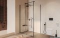 Excellent Ortigo kabina prostokątna 140x80 cm przejrzysta czarny mat KAEX.5016.K.1400.0800.BL