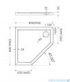Schedpol Schedline Cement Stone Sharper brodzik pięciokątny 80x80x5cm 3S.S1PK-8080/CT/ST