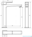Omnires Parma bateria umywalkowa wysoka czarna PM7412BL
