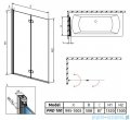 Radaway Essenza New Pnd parawan nawannowy 100cm lewy szkło przejrzyste 207210-01L