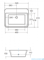 Besco Assos S-Line umywalka nablatowa 40x50x15cm #UMD-AP-NB