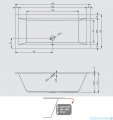 Riho Lugo wanna prostokątna 180x80 z hydromasażem Hit Hydro 6+4+2/Aero 11 BT02H3