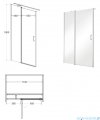 Besco Exo-C drzwi prysznicowe 110x190 przejrzyste EC-110-190C