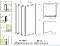 Radaway Treviso DW+S kabina 120x80 szkło brązowe 32333-01-08N/32413-01-08N