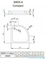 Radaway Brodzik półokrągły Siros A 80x80 Compact na podstawie styropianowej ze zintegrowaną obudową SBA8817-2