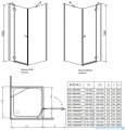 Radaway Kabina prysznicowa Fuenta KDJ 120x80 prawa szkło przejrzyste 381042-01R