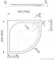 Schedpol Schedline Canes brodzik półokrągły 90x90x5cm 3SP.C1O-9090