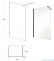 Besco Eco-n Black kabina walk-in 120x195cm przejrzyste ENB-120-195C