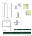 Radaway Nes Black Kds II kabina 110x90cm lewa czarny mat/szkło przejrzyste 10033110-54-01L/10040090-54-01